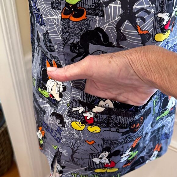 Disney Halloween Mickey Mouse Scrub Top - Picture 4 of 6